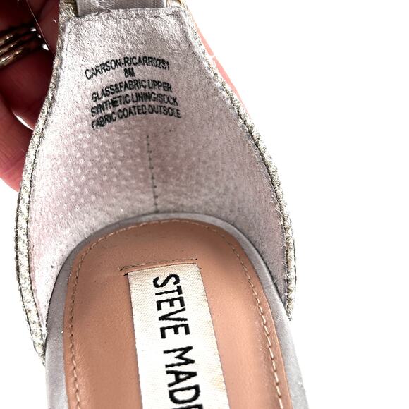 Steve Madden Carrson Heels 8 Jewel Rhinestone Pump Sandals Glam Cocktail - Picture 7 of 8